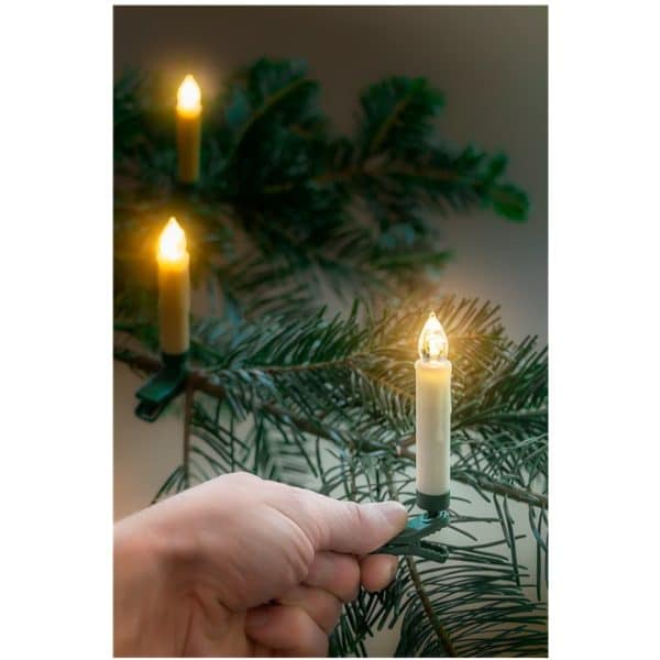 Juletræs Stearinlys | LED | Fjernbetjening | 20 stk. | Dæmpbar | IP20 (53942)