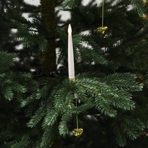 Nordic Winter juletræslys LED 20 stk. m/holder i guld og fjernbetjening