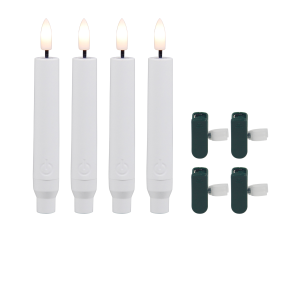 Sia LED juletræslys genopladelig hvid 4 stk (specialordre levering senest 25 nov)