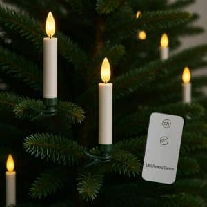 Trådløse LED Juletræslys med Fjernbetjening - 10, 20 eller 30 stk. - 20 stk.